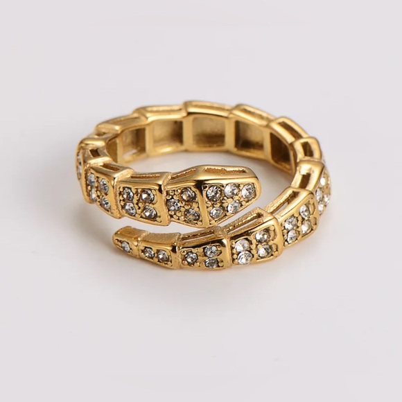 Anthropologie Jewelry - Serpenti 18k Gold Plated Snake Ring